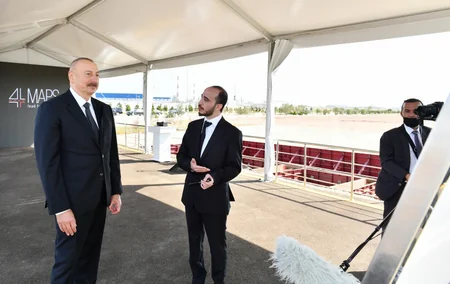 Prezident Sumqayıt Kimya Sənaye Parkında açılış və təməlqoyma mərasimlərində iştirak edib
