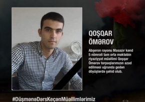 Qarabağın azadlığı uğrunda şəhid olan müəllim
