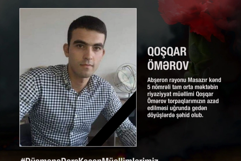 Qarabağın azadlığı uğrunda şəhid olan müəllim