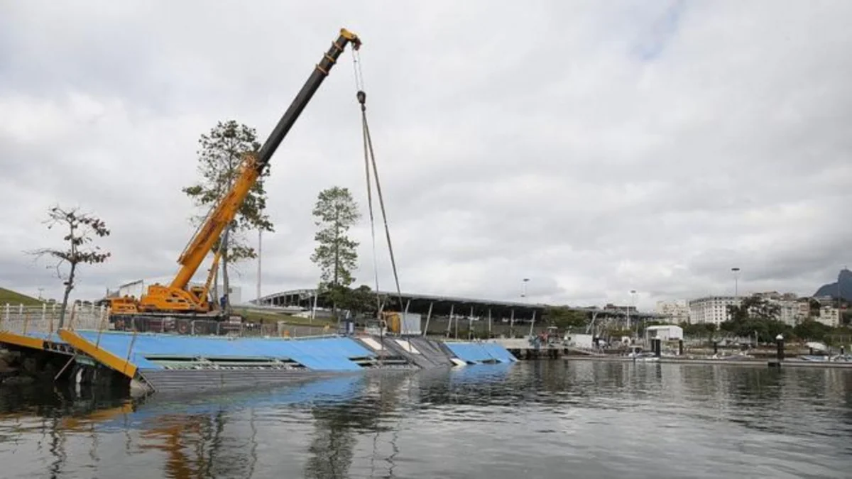 Slipway for water sports at Olympic Games collapsed