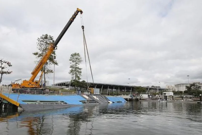 Slipway for water sports at Olympic Games collapsed