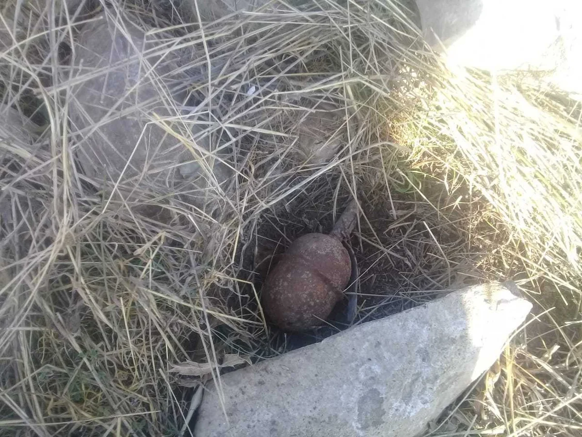 Oğuz rayonunda əl qumbarası aşkarlanıb