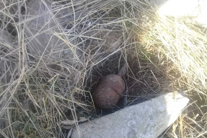 Oğuz rayonunda əl qumbarası aşkarlanıb