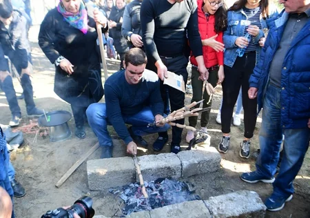 President Ilham Aliyev and first lady Mehriban Aliyeva attended tree-planting campaign in Khatai district, Baku
