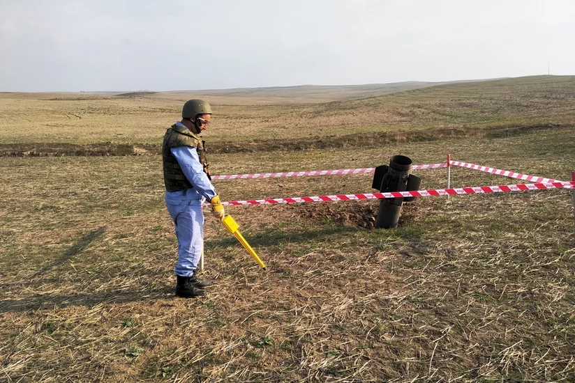 Ermənilərin ərazilərimizə atdıqları fosforlu top mərmiləri, raket zərərsizləşdirildi