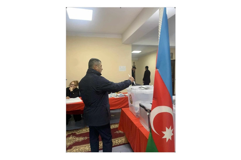 Azerbaijan's defense minister votes in presidential elections