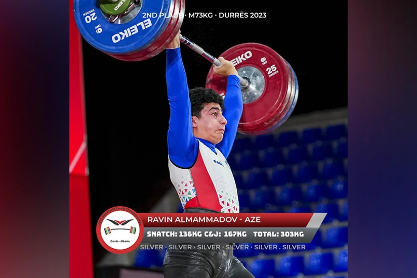 Azərbaycan ağırlıqqaldıranı dünya birinciliyində 3 medal qazanıb, 2 rekordu yeniləyib