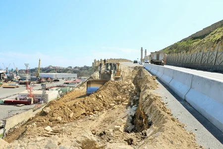 Bibiheybət yolunda tikinti-bərpa işlərinin sonuncu mərhələsinə başlanılıb