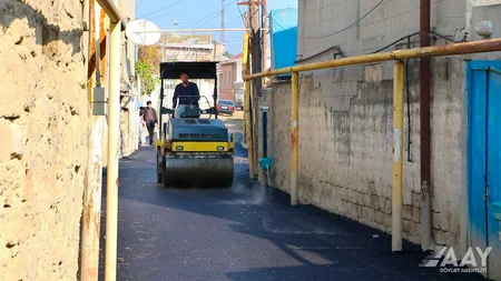 Bakının İdris Süleymanov küçəsi təmir edilir