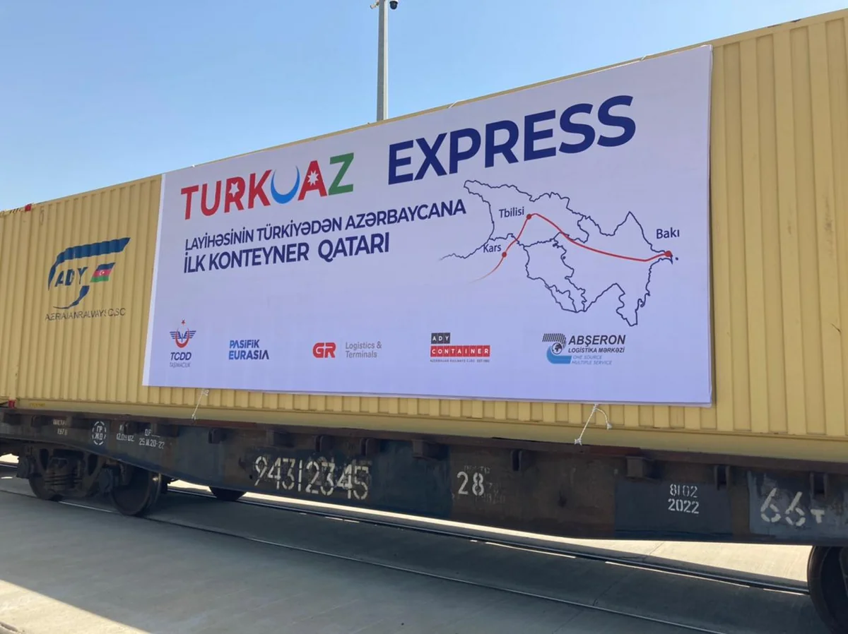 TURKUAZ express block train arrives in Baku 
