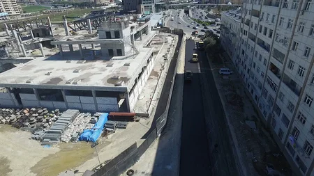 Bakının mərkəzinə doğru yeni yolun inşası başa çatır - VİDEO