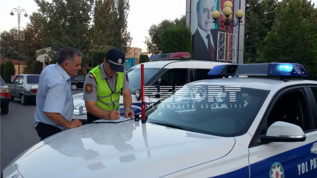 Kürdəmirdə polis reydi: 100-ə yaxın avtomobil saxlanılıb - FOTO