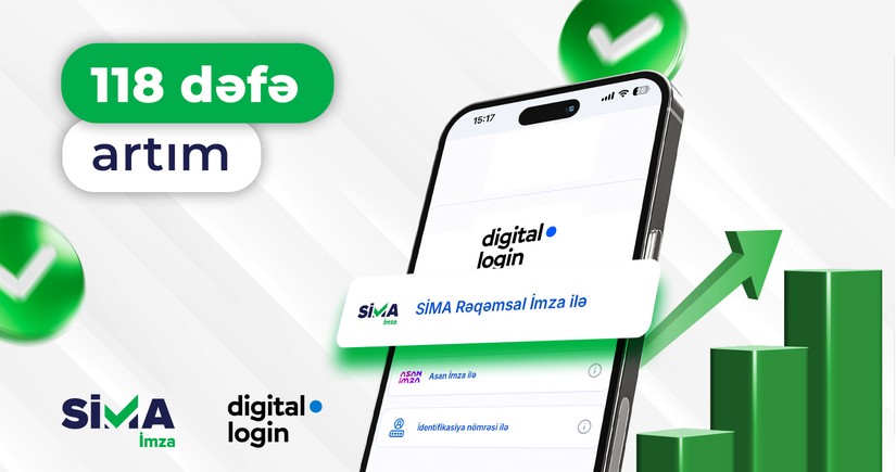 “SİMA İmza” ilə “digital.login”ə girişlərin həcmi 118 dəfə artıb 