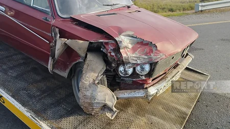 Kürdəmirdə iki avtomobil toqquşub, xəsarət alanlar var