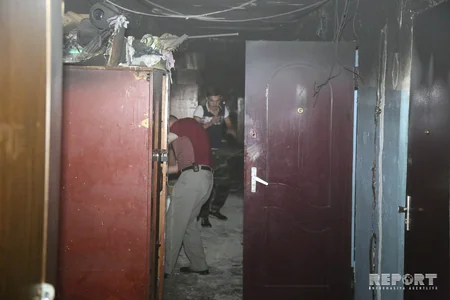 Bakıda yataqxanada baş vermiş yanğın zamanı 5 nəfər xəsarət alıb - VİDEO - FOTO - YENİLƏNİB