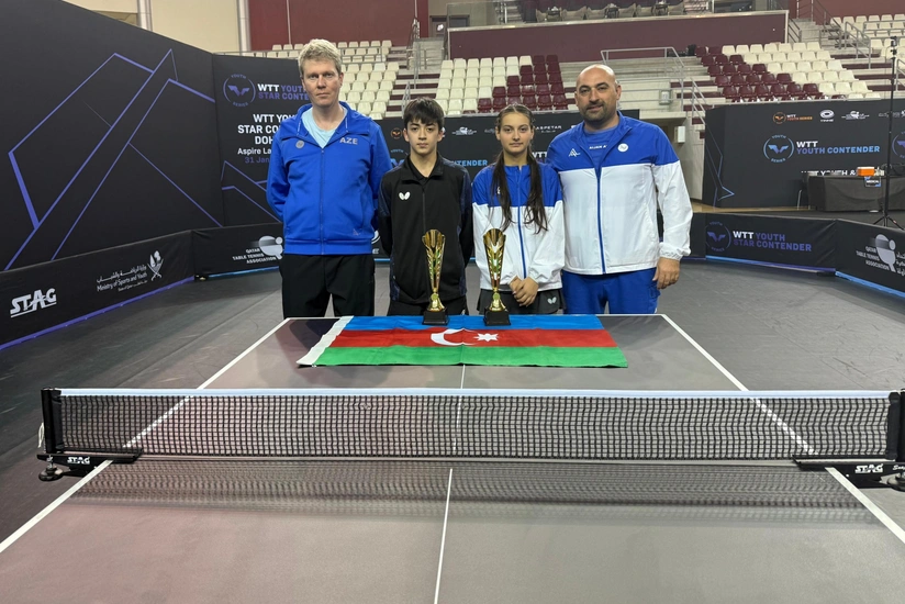 Azərbaycanın stolüstü tennisçiləri Qətərdə keçirilən beynəlxalq turnirdə üçüncü yeri tutublar