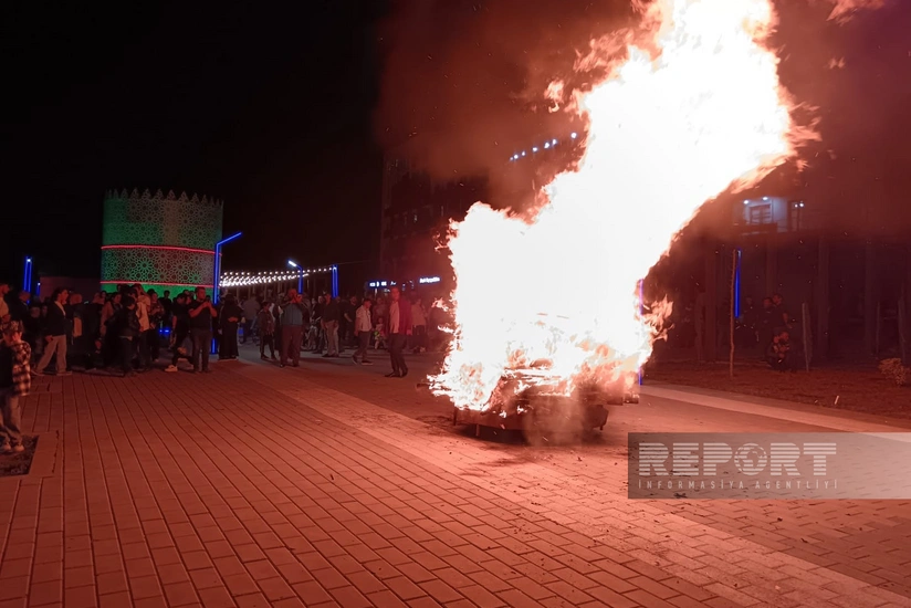 Праздничный костер зажгли в Физули