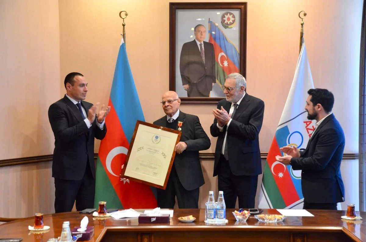 Avropa Olimpiya Komitələri tərəfindən Ağacan Abiyevə verilmiş mükafatın təltifetmə mərasimi keçirilib