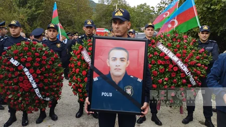 Füzulidə minaya düşərək şəhid olan polis əməkdaşı Seyfi Abdullayev dəfn edilib - YENİLƏNİB