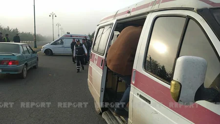 Oğuzda iki mikroavtobus toqquşub, xəsarət alanlar var