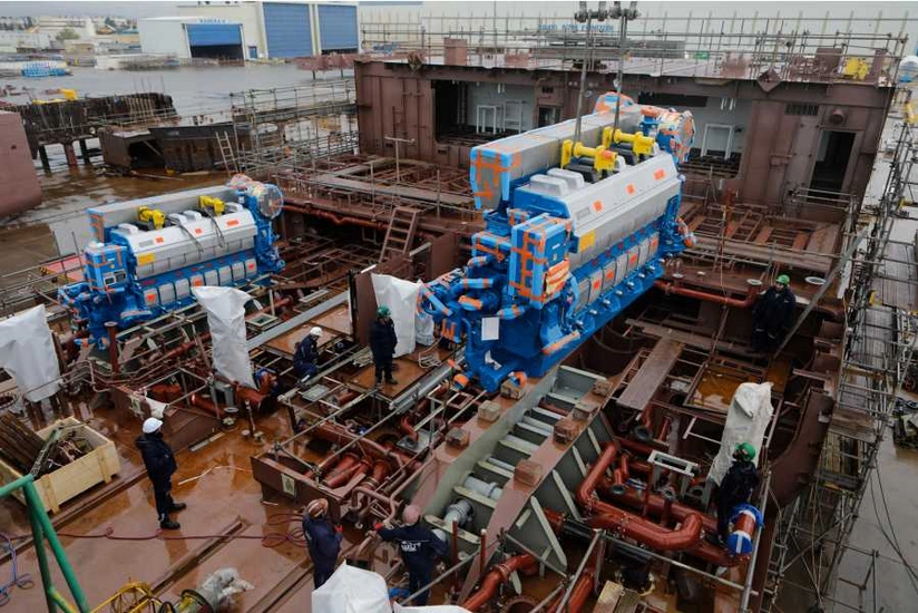 ASCO: Installation of main engines on Ro-Pax type ferry completed