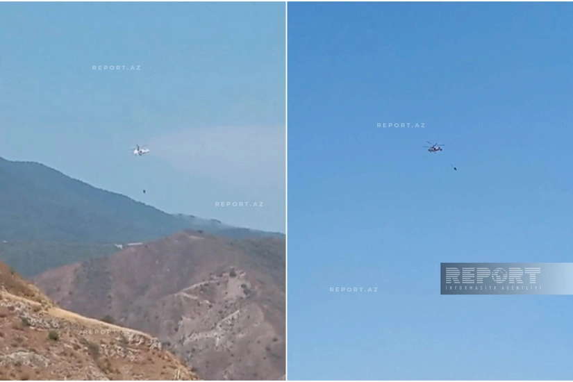 Ağdərədə yanğının söndürülməsinə üç helikopter cəlb olunub - YENİLƏNİB