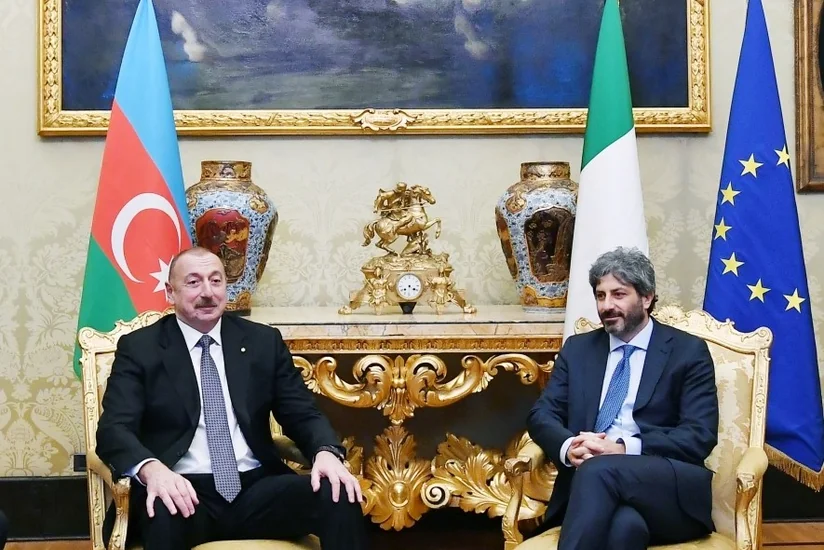 İlham Əliyev İtaliya Deputatlar Palatasının sədri ilə görüşdü - YENİLƏNİB - FOTO