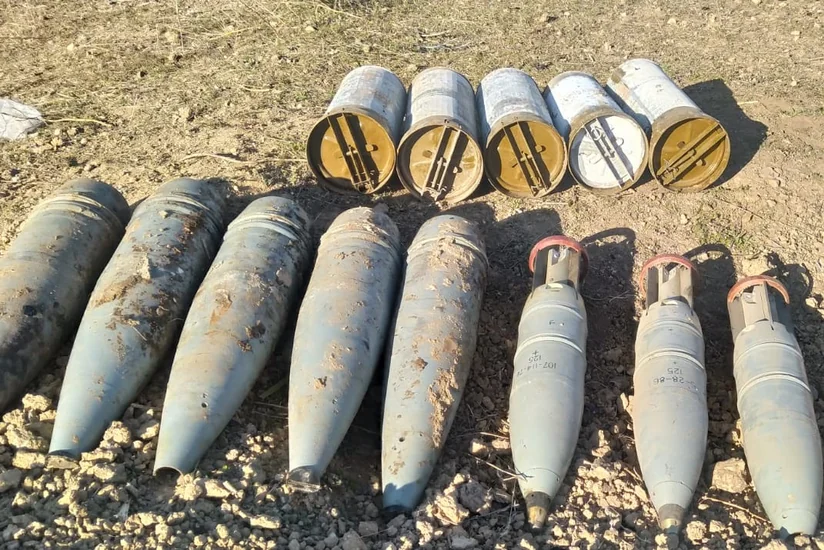 В прифронтовых районах обнаружены неразорвавшиеся армянские боеприпасы