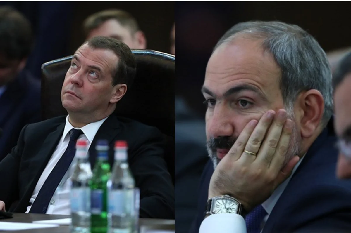 Dmitri Medvedev Nikol Paşinyanı pərt edib, zaldakılar gülüşüb - VİDEO
