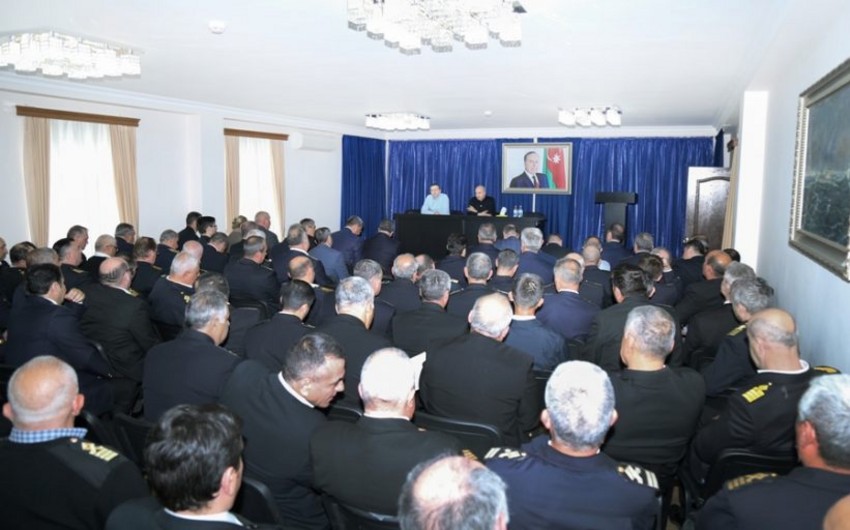 Azərbaycan Xəzər Dəniz Gəmiçiliyində Xəzər Dəniz Neft Donanmasının dənizçiləri ilə görüş keçirilib