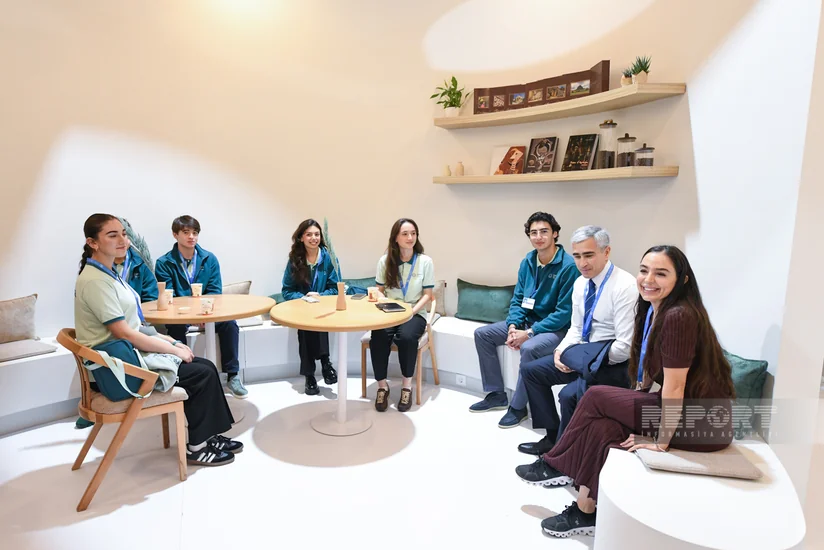 Vice-President of Heydar Aliyev Foundation Leyla Aliyeva and Assistant to the President Anar Alakbarov visit Azerbaijan pavilion at COP29 venue