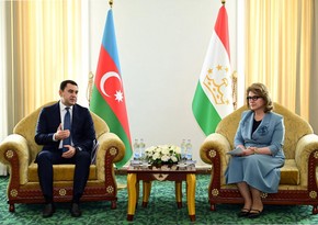 Mədəniyyət naziri Adil Kərimli Düşənbədə tacik həmkarı ilə görüşüb 