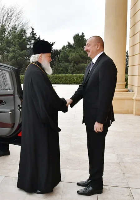 President Ilham Aliyev met with Patriarch Kirill of Moscow and All Russia