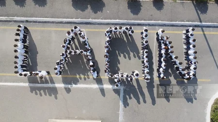 Kürdəmirdə Zəfər Günü münasibətilə fləş-mob keçirilib