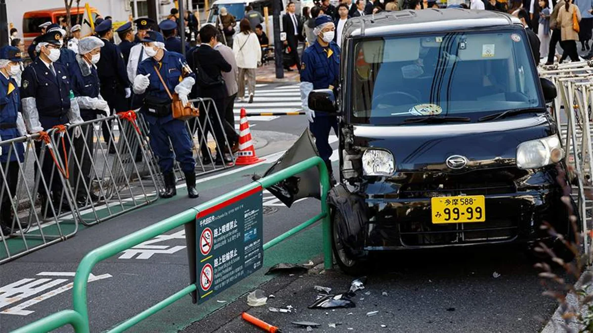 Man arrested after car crashes through barricade near Israel's Tokyo embassy