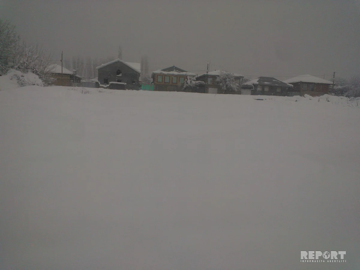 Azərbaycan ərazisində ən çox qar Qax rayonuna düşüb - FOTO