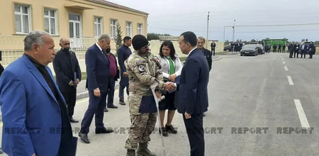 Samuxda şəhid ailələri və müharibə əlilləri üçün yeni yaşayış kompleksinin açılışı olub