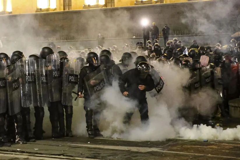 В беспорядках на митинге в Тбилиси задержаны два человека