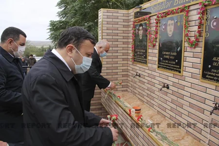 Cəlilabadda şəhidlərin xatirəsinə inşa edilən bulağın açılışı olub