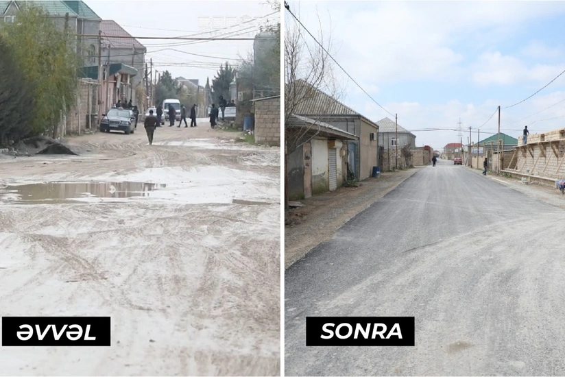 “Report”un süjetindən sonra Suraxanı rayonunda yola asfalt çəkilib - VİDEO
