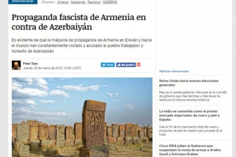 İspaniya portalı Ermənistanın Azərbaycanın tarixi abidələrinə qarşı vandalizmindən yazır