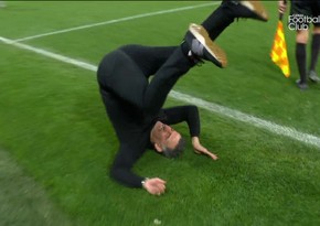 Fransa klubunun baş məşqçisi qələbədən sonra salto vurdu