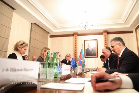 Elmar Məmmədyarov Aİ ali nümayəndəsi ilə Dağlıq Qarabağ münaqişəsinin nizamlanmasına dair məsələləri müzakirə edib