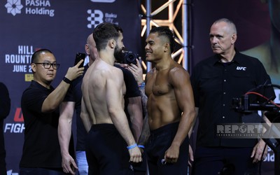 Bakıda keçiriləcək UFC turnirindən əvvəl döyüşçülər üz-üzə gəliblər