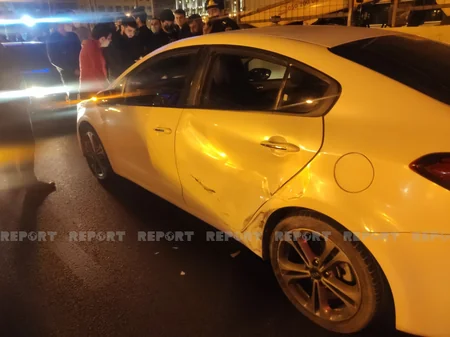 Bakıda üç avtomobil toqquşub - VİDEO