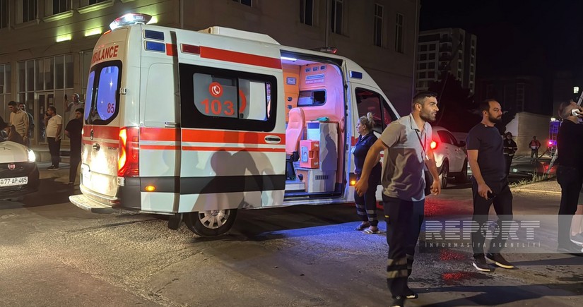 Sumqayıtda çoxmərtəbəli binada yanğın baş verib, sakinlər təxliyə olunur