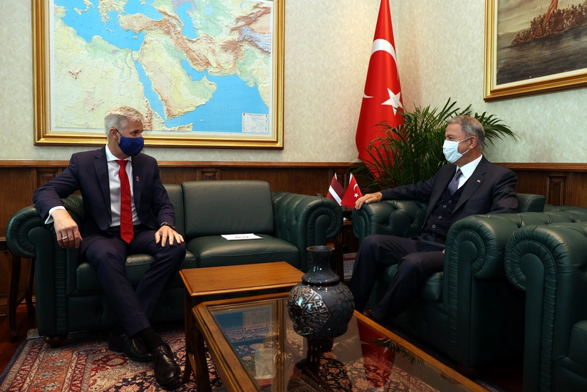 Turkish, Latvian Defense Ministers discuss security of Azerbaijan