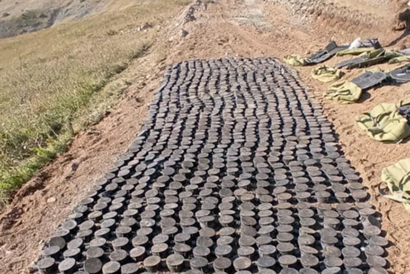 Sarıbaba yüksəkliyində qanunsuz erməni silahlı dəstələrinin basdırdığı 1000-ə yaxın mina aşkarlanıb
