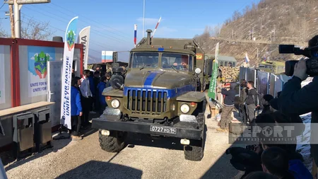 Total of 36 vehicles of peacekeepers move freely through Khankandi-Lachin road