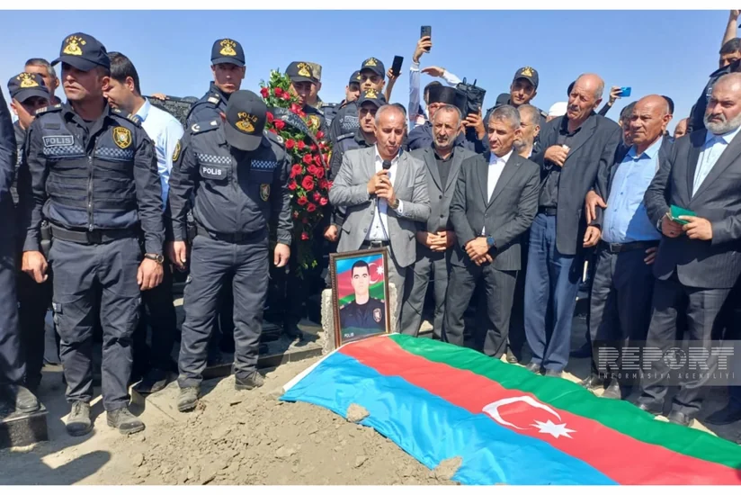 Yol qəzasında həlak olan polis serjantı Naxçıvanda dəfn edilib - YENİLƏNİB